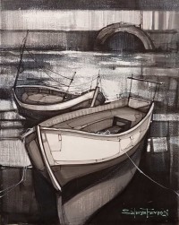 Salman Farooqi, 24 x 30 Inch, Acrylic on Canvas, Seascape Painting, AC-SF-654 Salman Farooqi, 24 x 30 Inch, Acrylic on Canvas, Seascape Painting, AC-SF-654